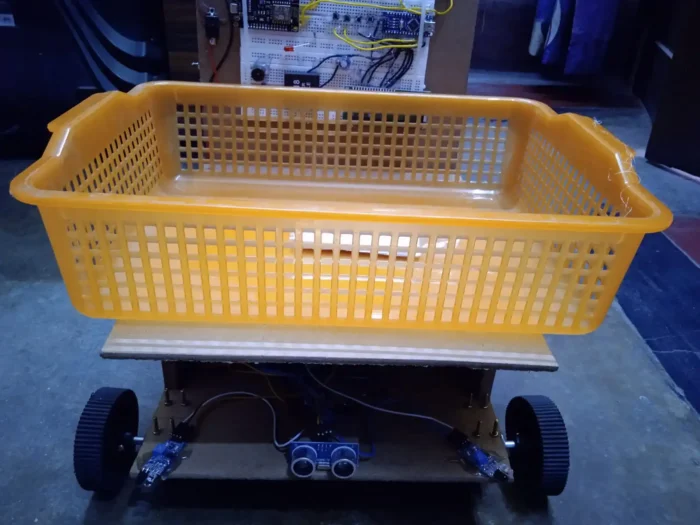 Rfid Troll RFID shopping Trolly with Follow me feature & Telegram Interfaced ...